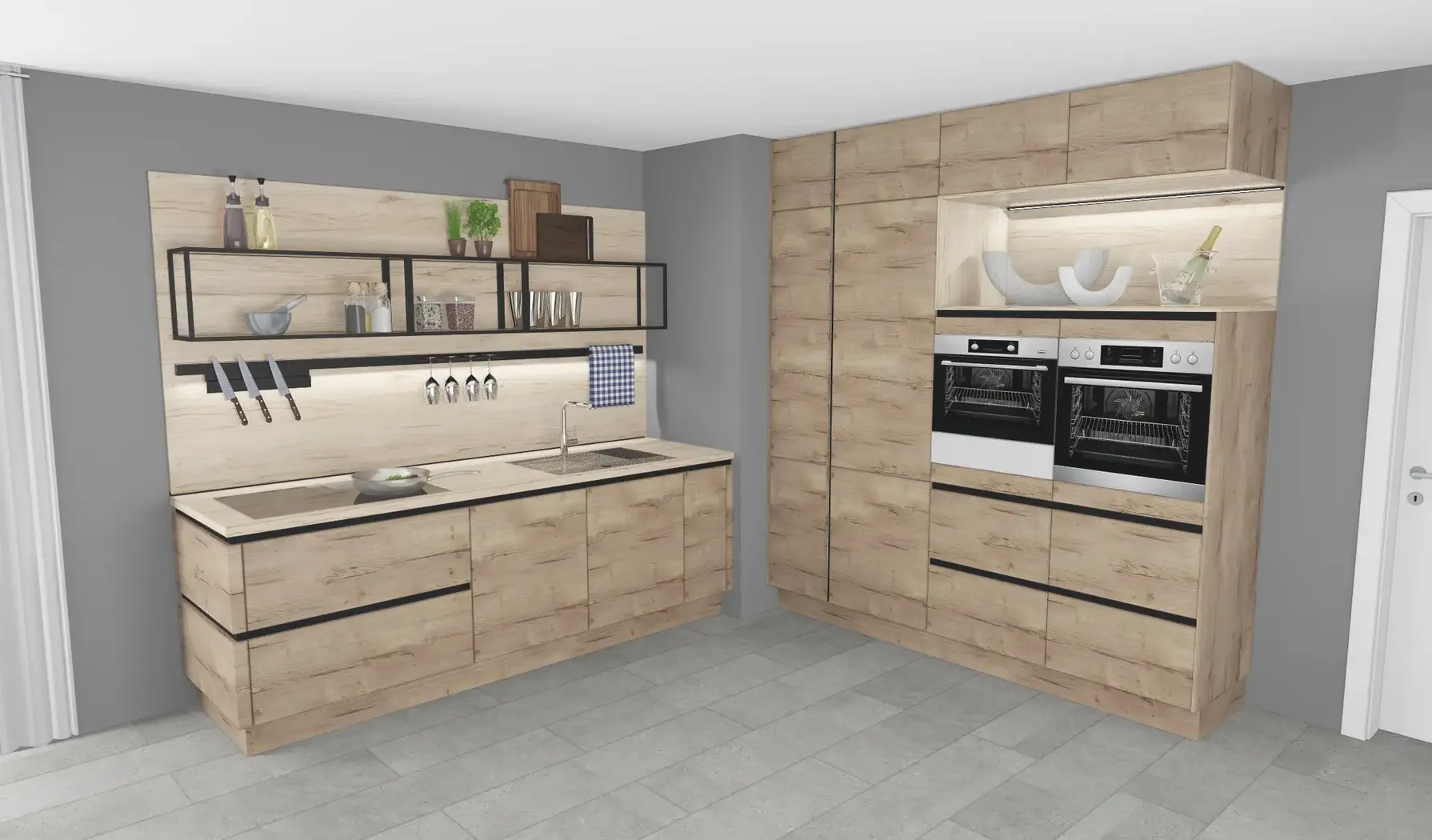 Die Küche Direkt 2 Zeile / Modern / A3 Exclusiv 4