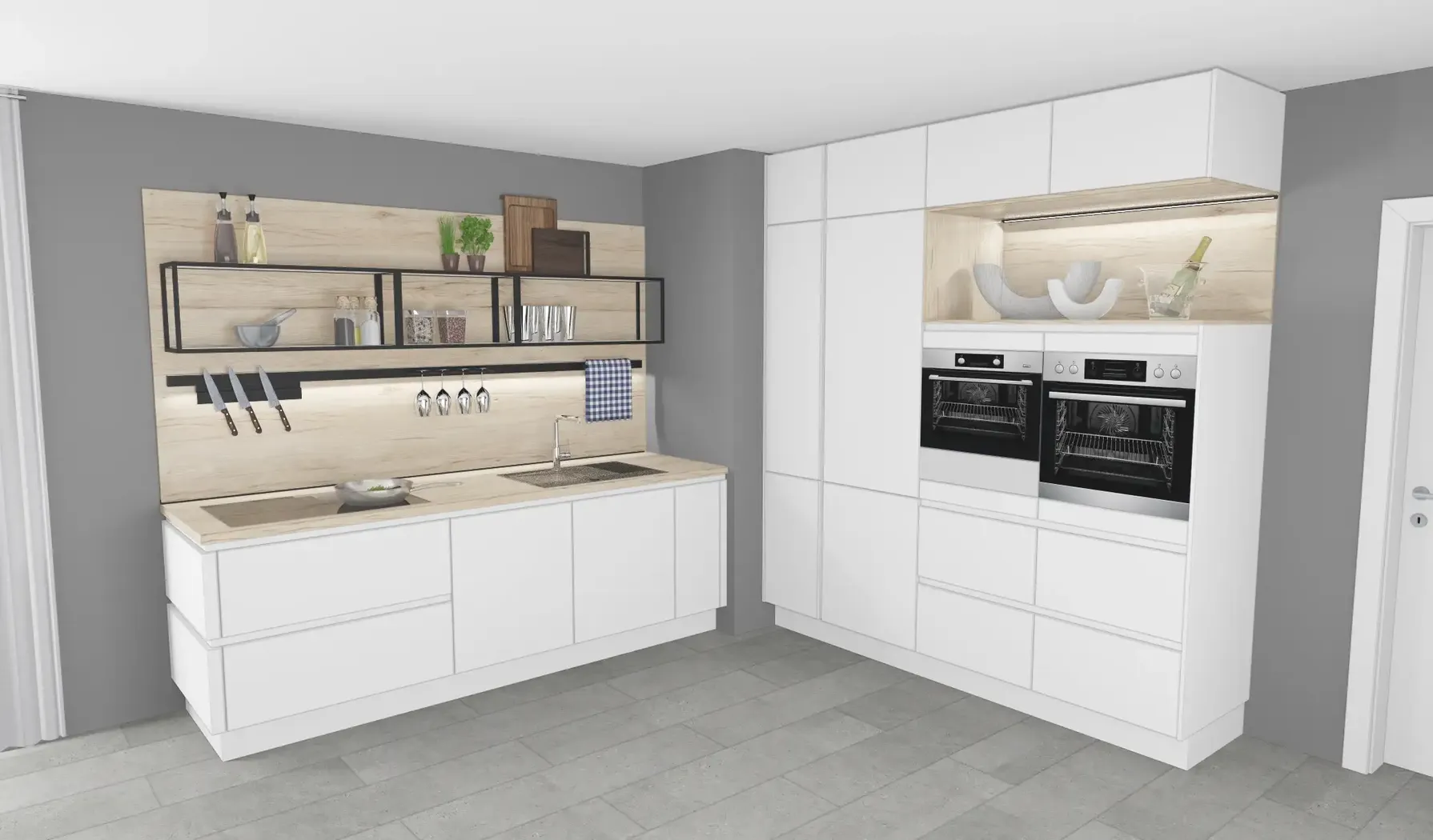 Die Küche Direkt 2 Zeile / Modern / A3 Exclusiv 1