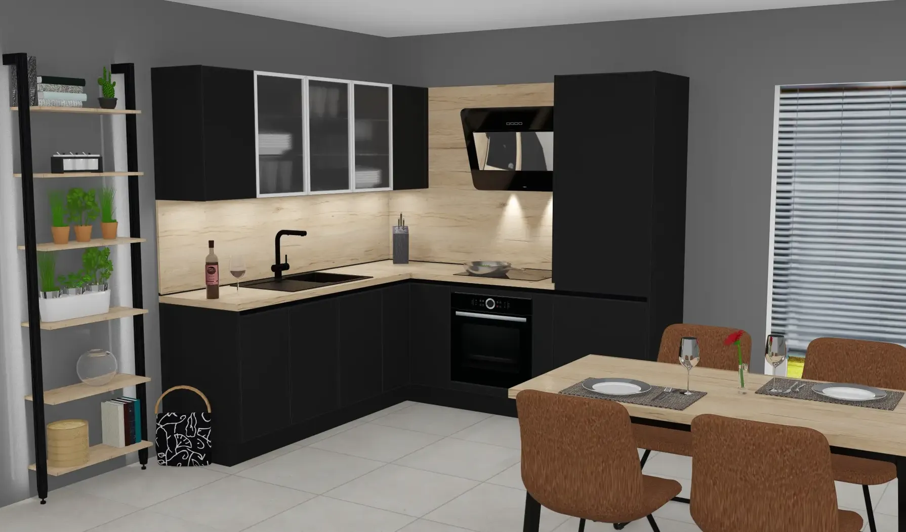 Die Küche Direkt L-Küche / Modern / A1 Basic 2