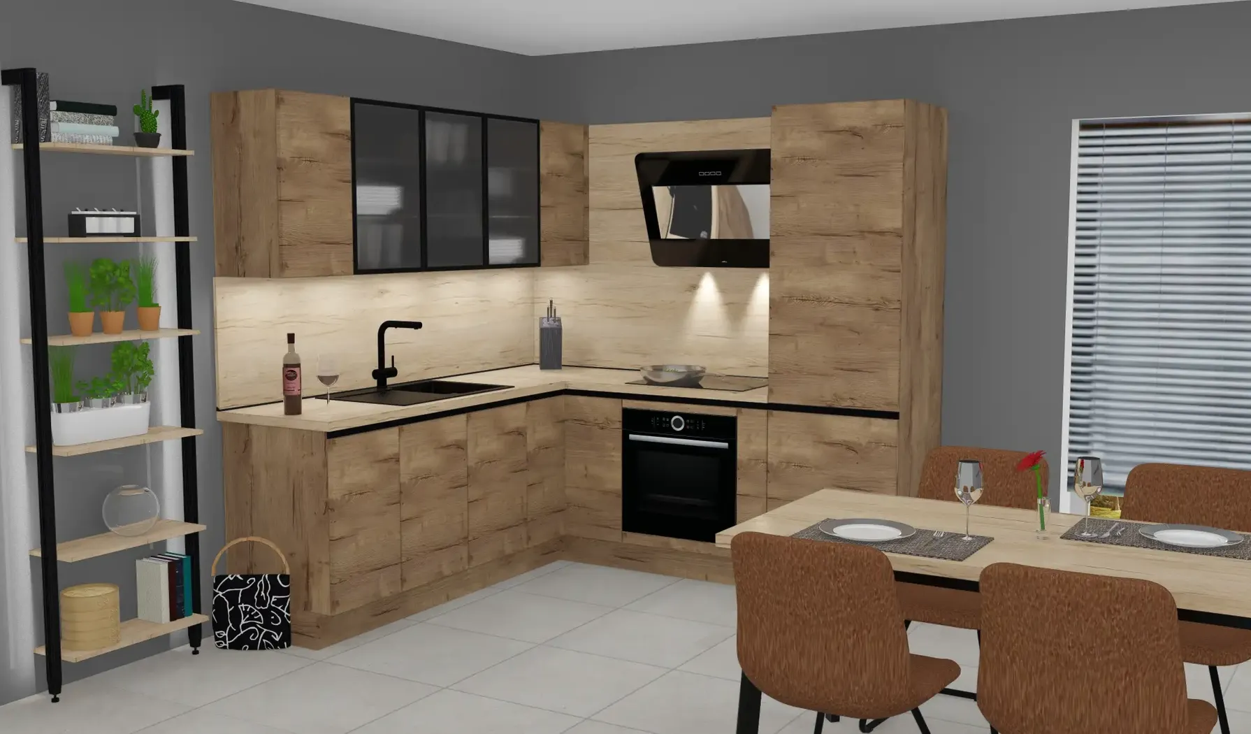 Die Küche Direkt L-Küche / Modern / A1 Basic 4