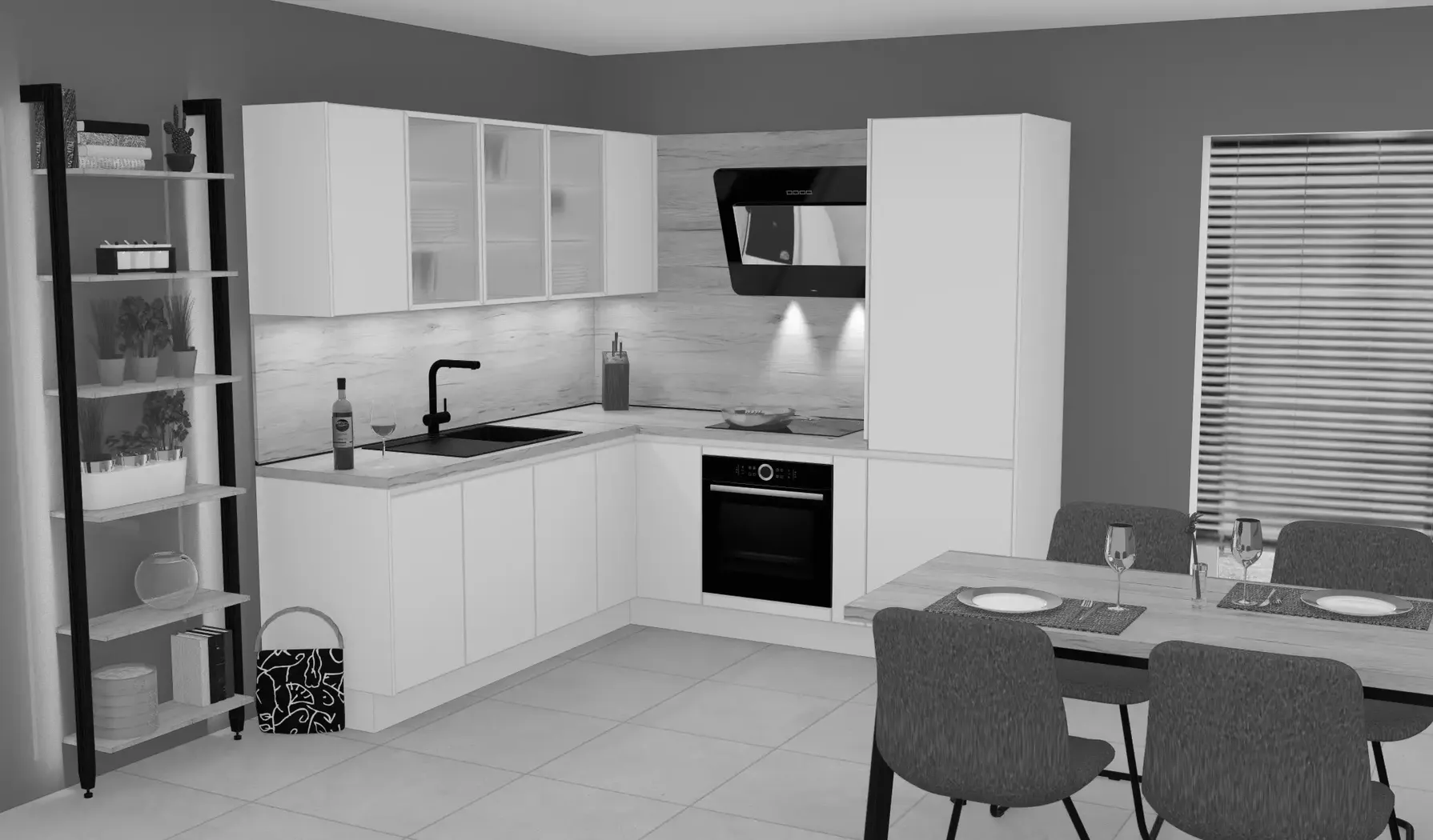 Die Küche Direkt L-Küche / Modern / A1 Basic 0