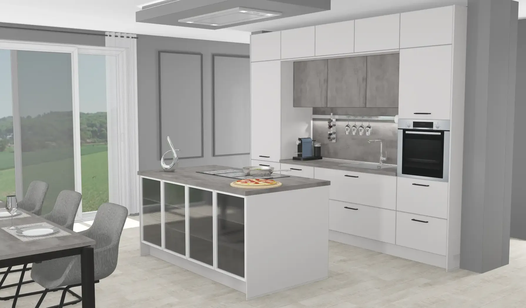 Die Küche Direkt Zeile und Insel / Klassisch / A3 Exclusiv 3