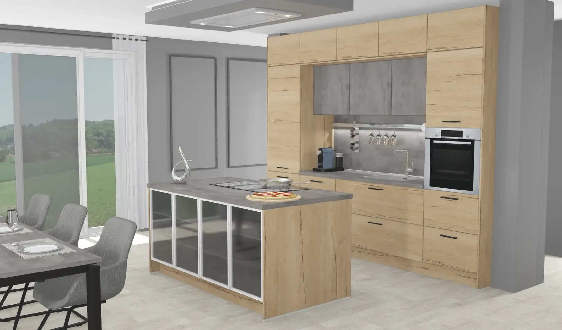 Die Küche Direkt Zeile und Insel / Klassisch / A3 Exclusiv 4