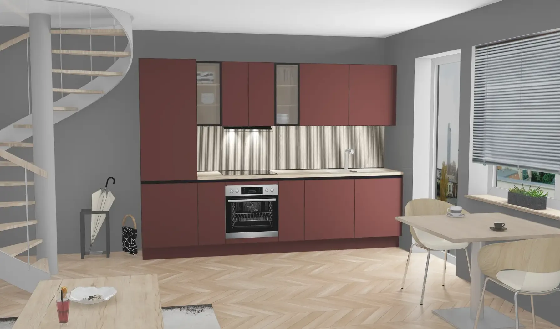 Die Küche Direkt Zeile / Modern / A1 Basic 3