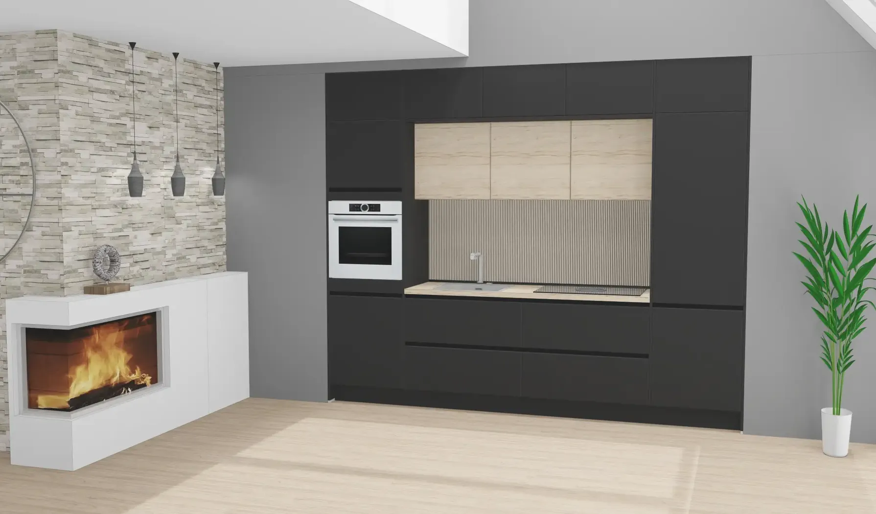 Die Küche Direkt Zeile / Modern / A3 Exclusiv 2