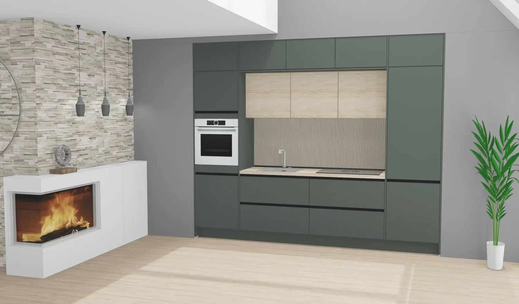 Die Küche Direkt Zeile / Modern / A3 Exclusiv 3