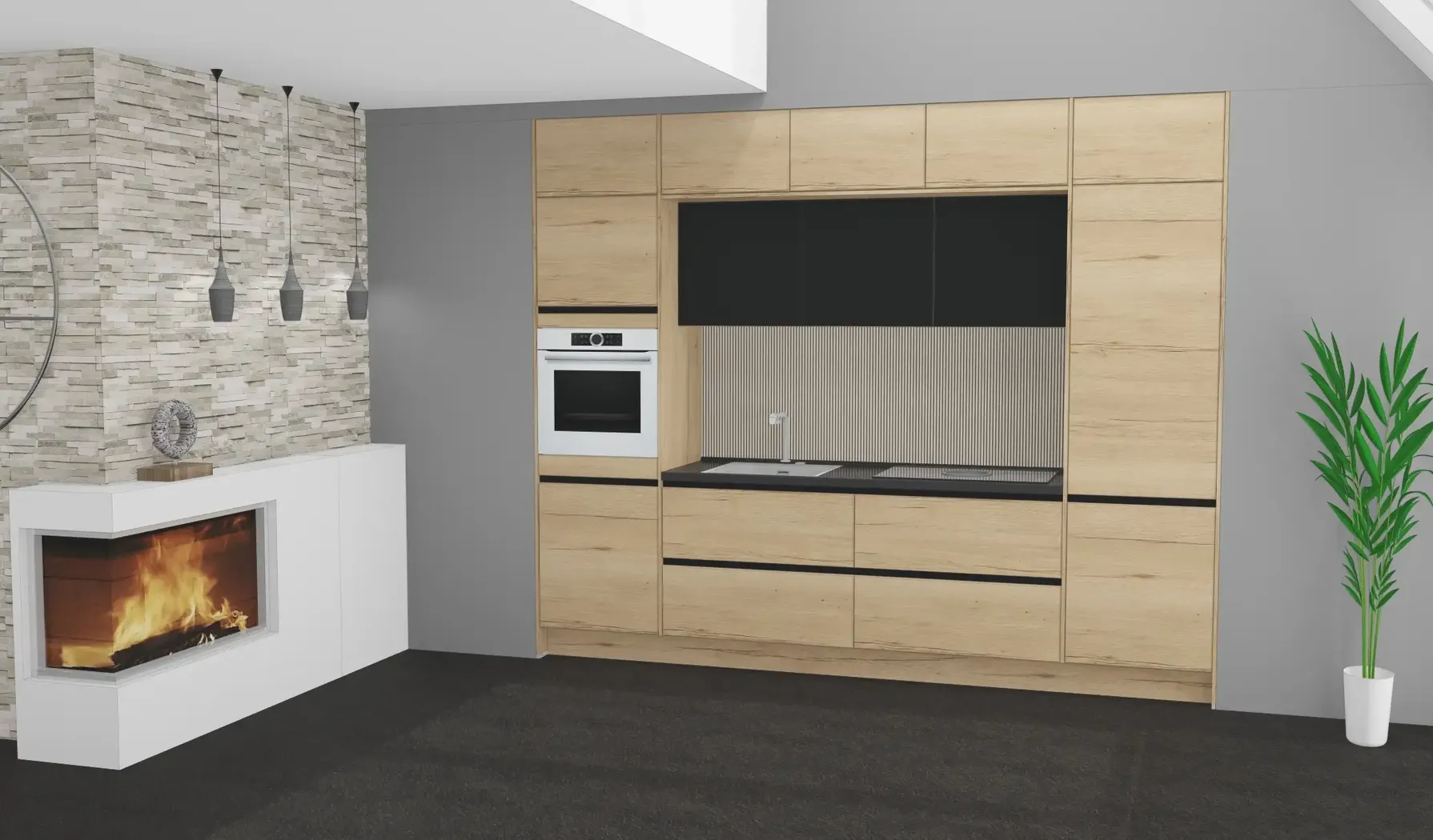 Die Küche Direkt Zeile / Modern / A3 Exclusiv 4