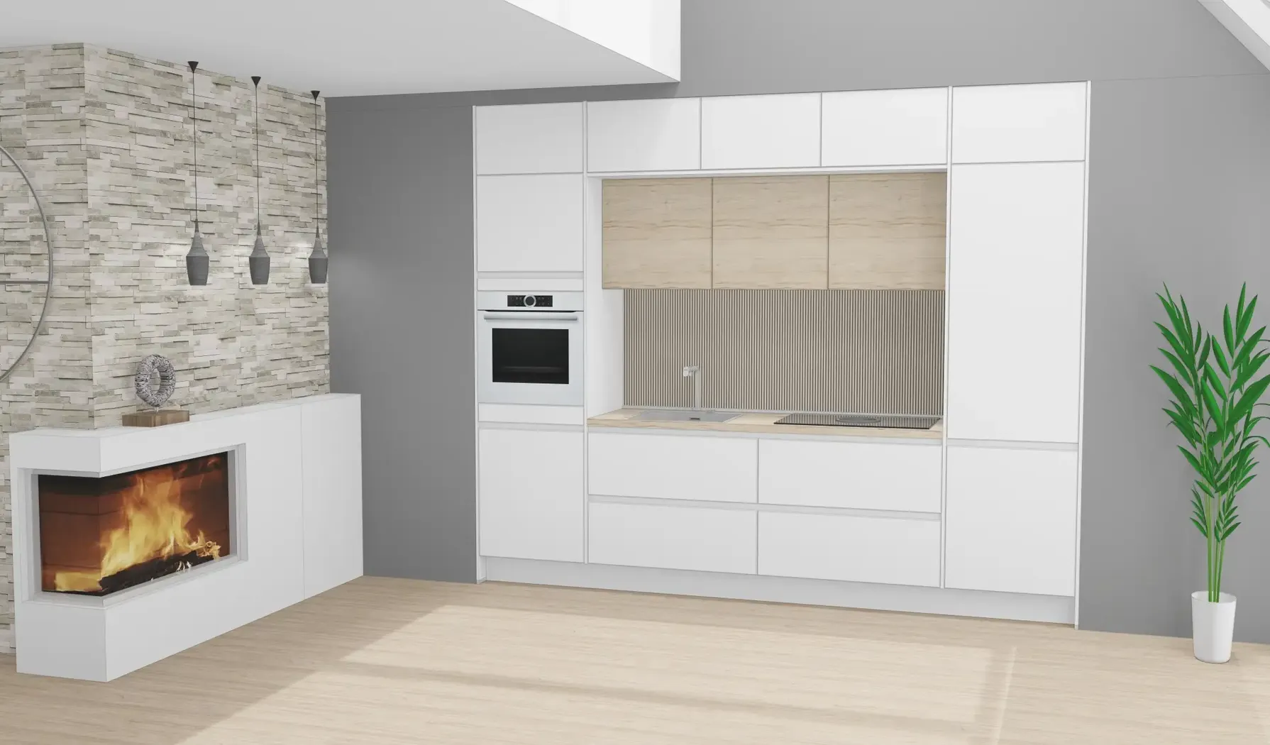 Die Küche Direkt Zeile / Modern / A3 Exclusiv 1