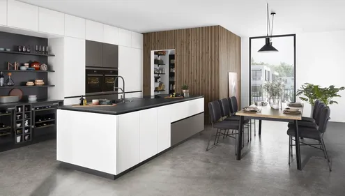 Die Küche Direkt Zeile und Insel / Modern / A3 Exclusiv 0